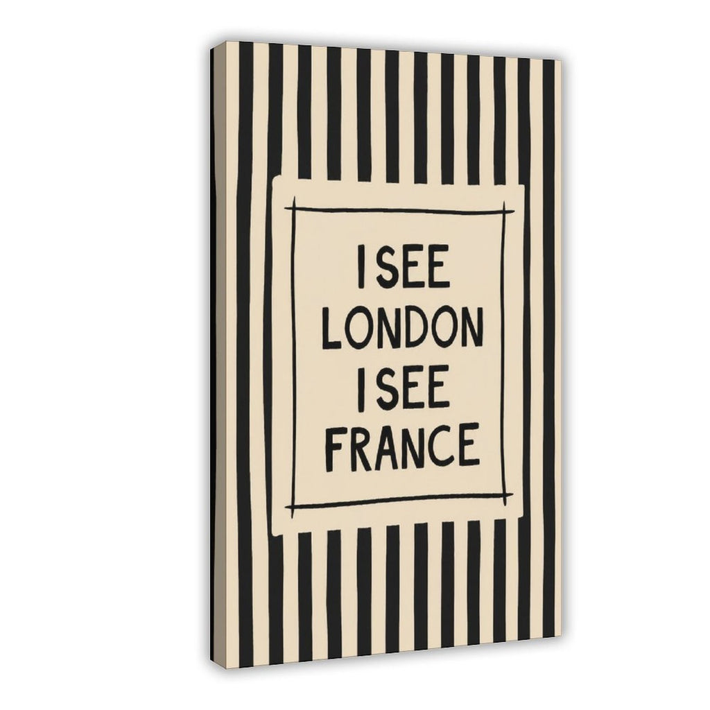 bold black-and-cream striped typography in black, cream tones — Wrapped Canvas HERO