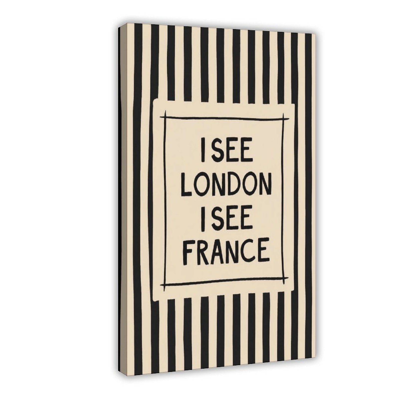 bold black-and-cream striped typography in black, cream tones — Wrapped Canvas HERO
