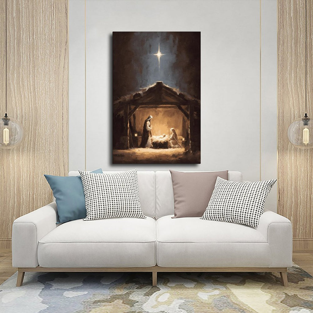 nativity manger holy night christian — Wrapped Canvas SCENE_03
