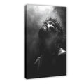 solemn man wearing a crown of thorns in prayer in religious portrait art style — Wrapped Canvas HERO