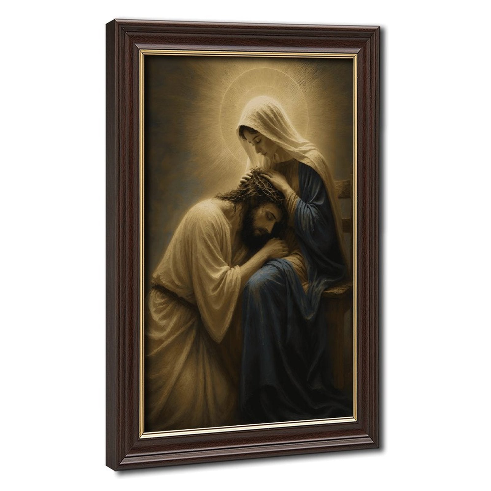 compassionate good shepherd christian — Wood Grain Gold Frame HERO