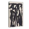 expressive black gestural human figures in gestural abstraction style — Wrapped Canvas HERO