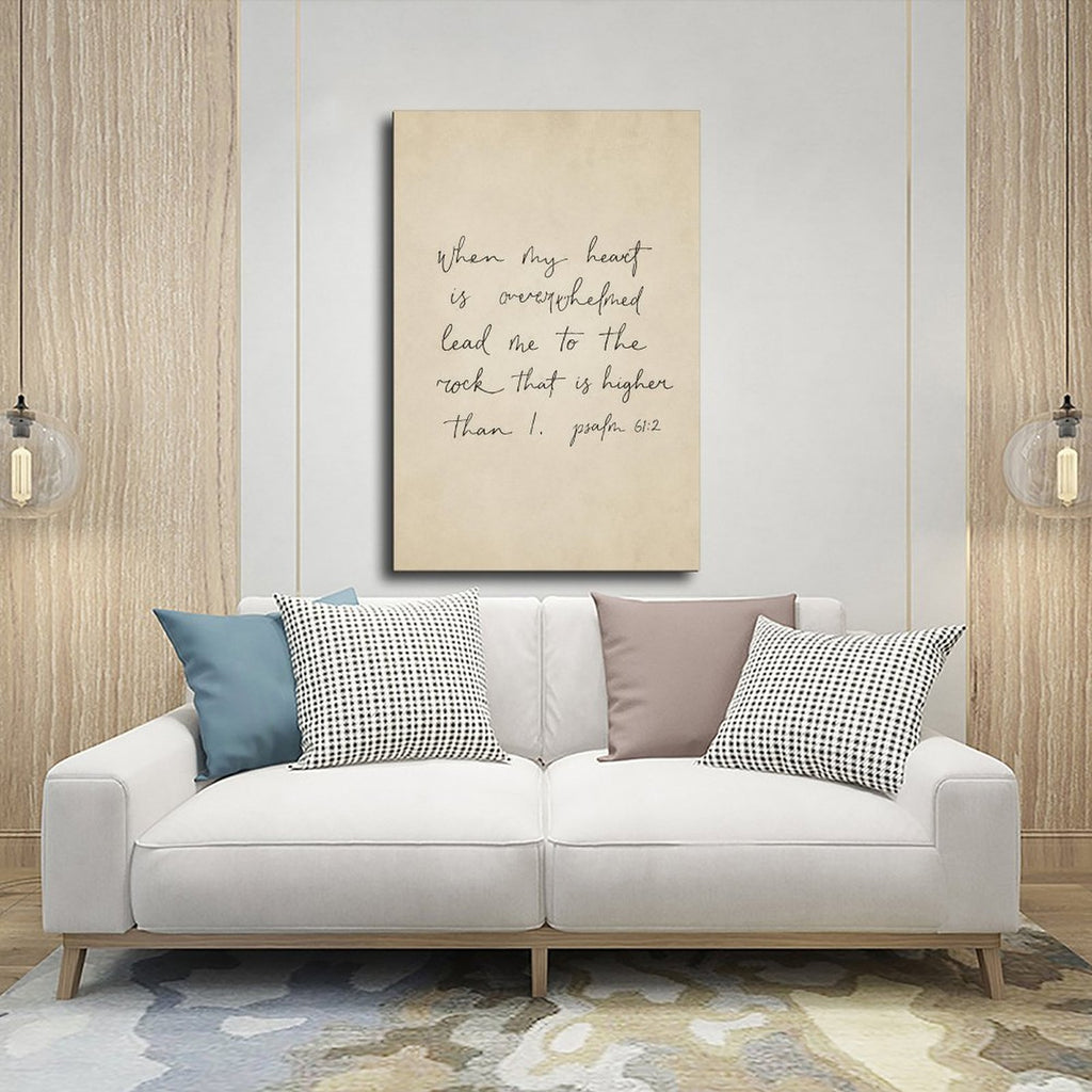 handwritten scripture verse typography in warm cream, soft gray tones — Wrapped Canvas SCENE_03