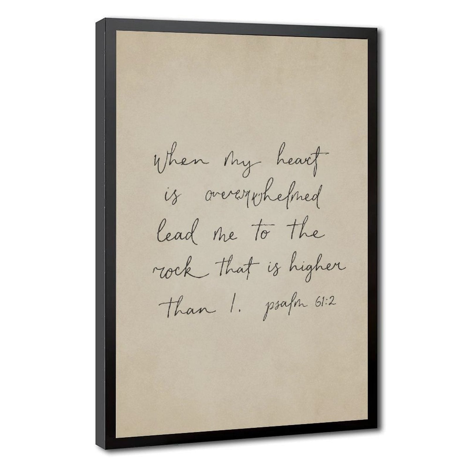 handwritten scripture verse typography in warm cream, soft gray tones — Black Frame HERO