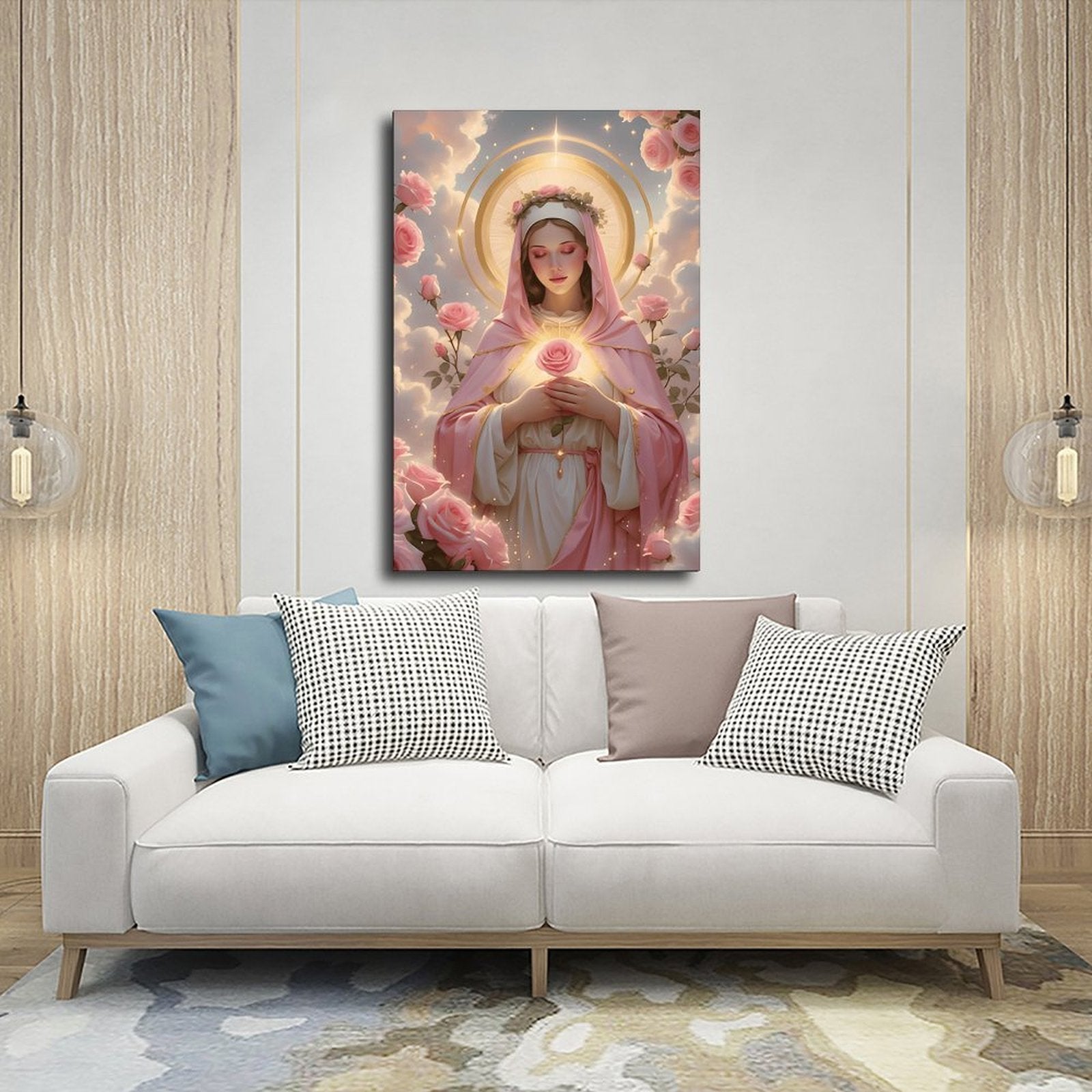 immaculate heart madonna christian — Wrapped Canvas SCENE_03