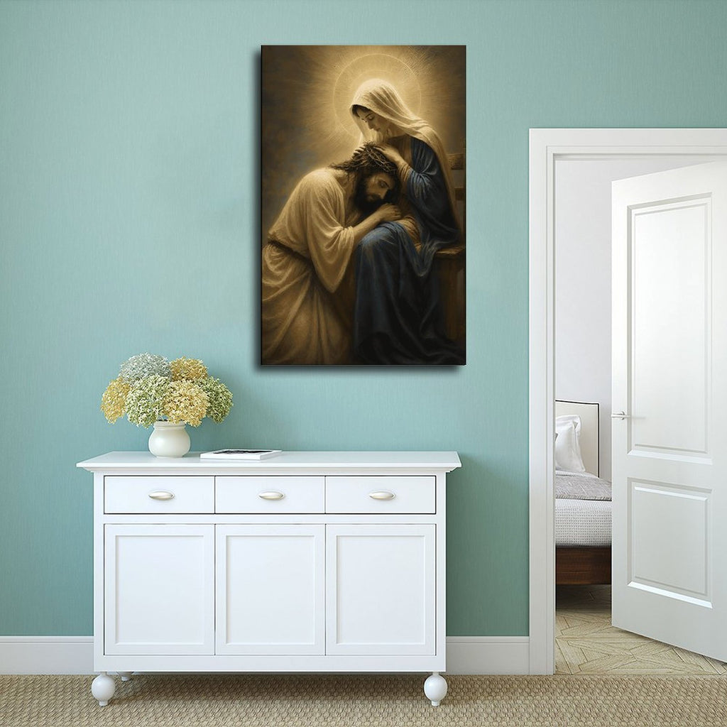compassionate good shepherd christian — Wrapped Canvas SCENE_02