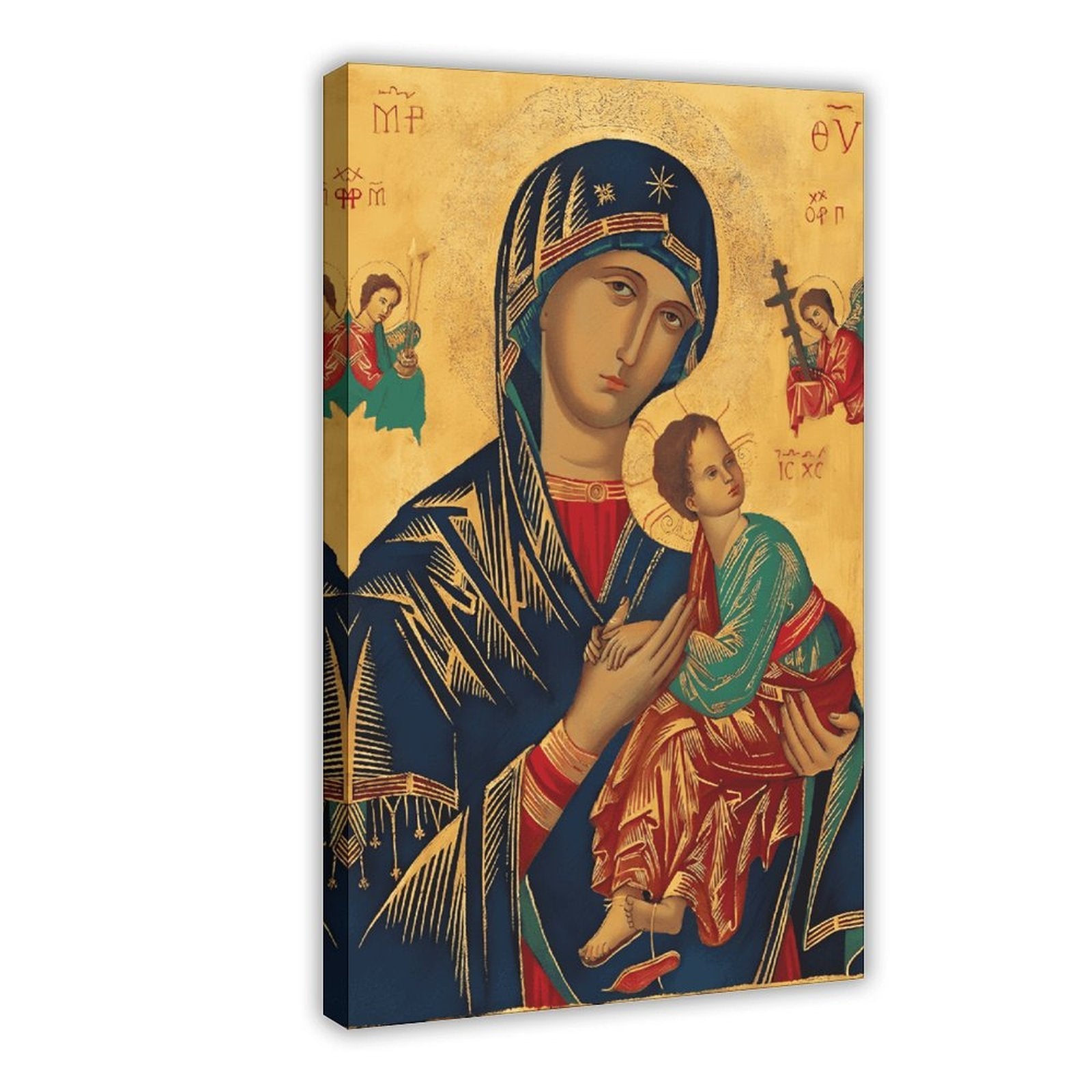 Madonna and Child icon in icon art style — Wrapped Canvas HERO