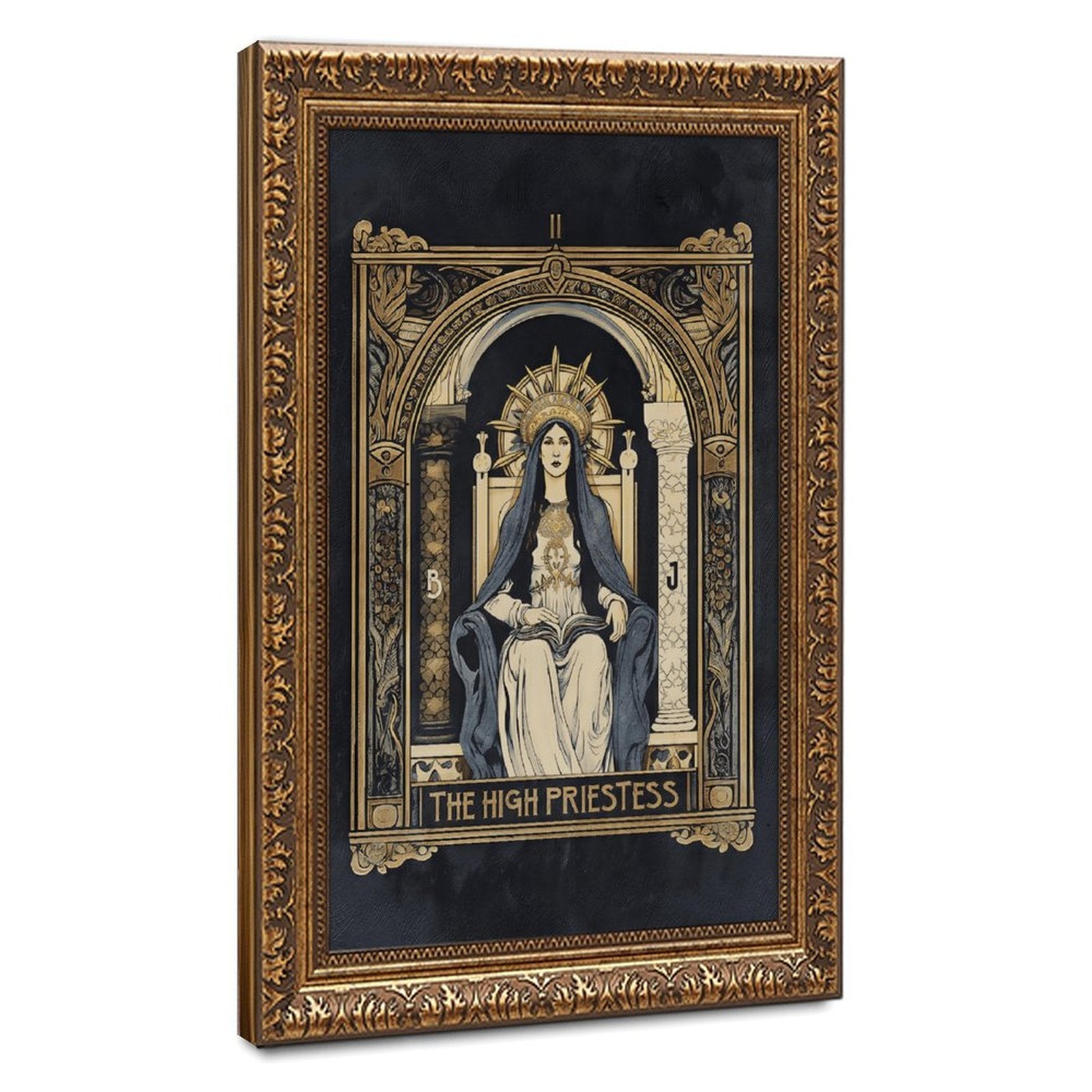prayer at sacred shrine christian — Vintage Gold Frame HERO
