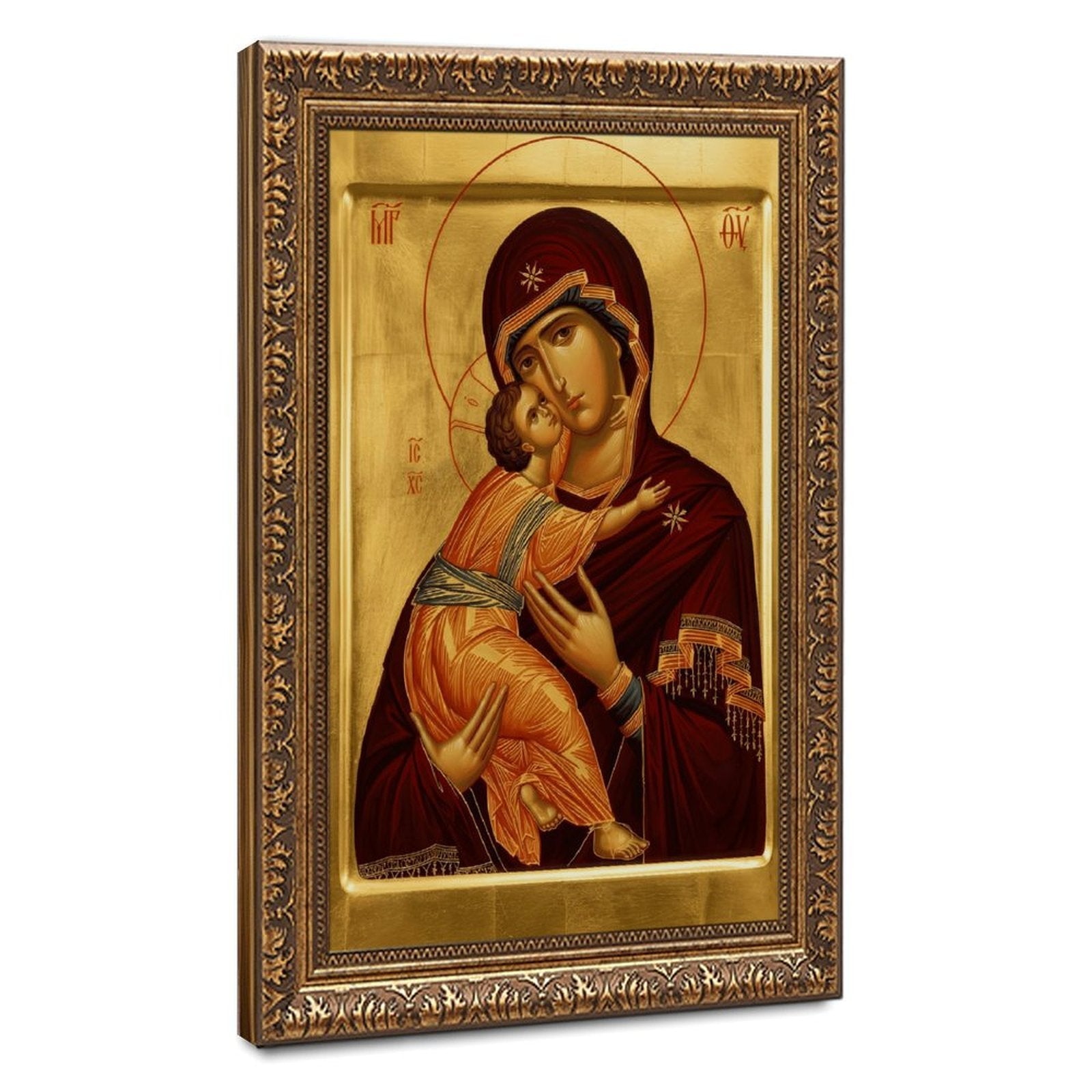 madonna and child sacred icon christian — Vintage Gold Frame HERO