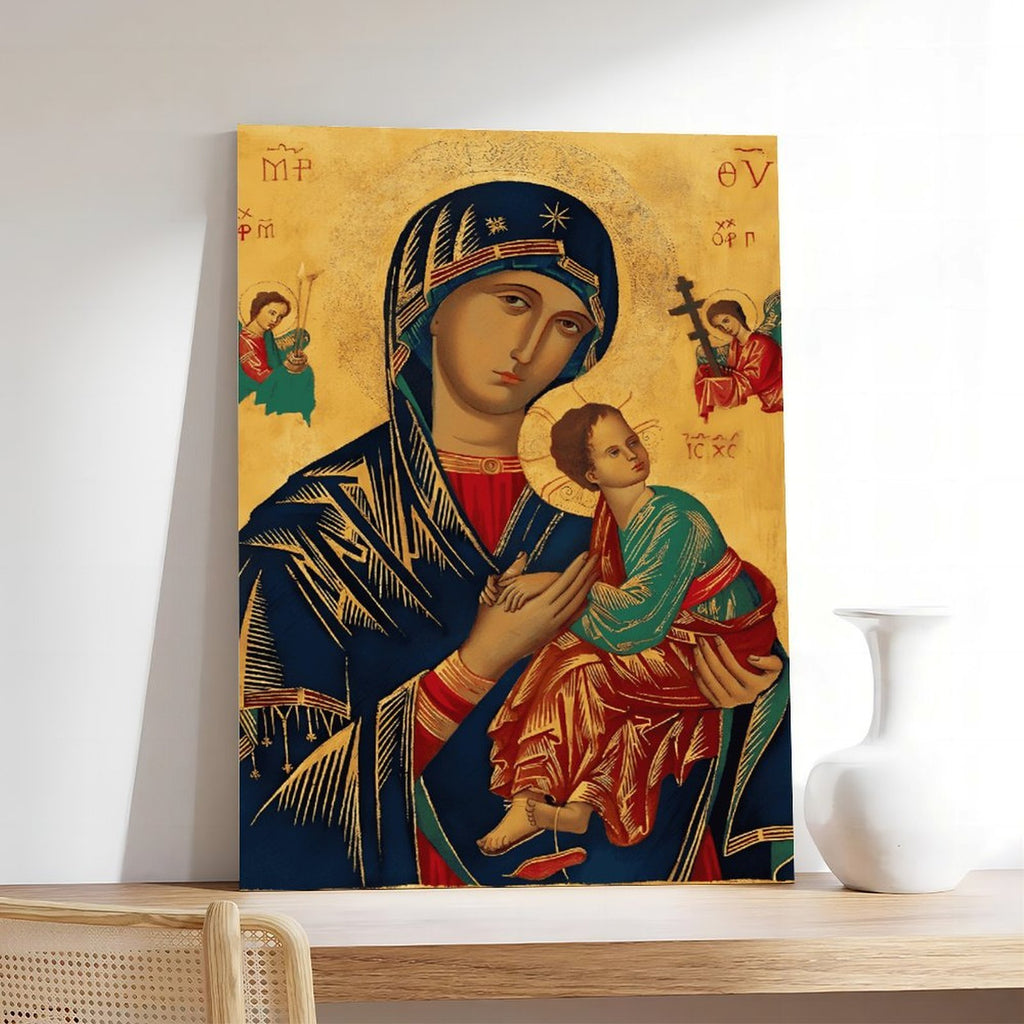 Madonna and Child icon in icon art style — Wrapped Canvas SCENE_05