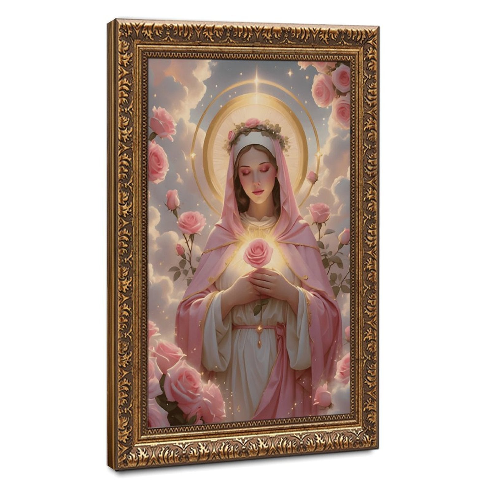 immaculate heart madonna christian — Vintage Gold Frame HERO