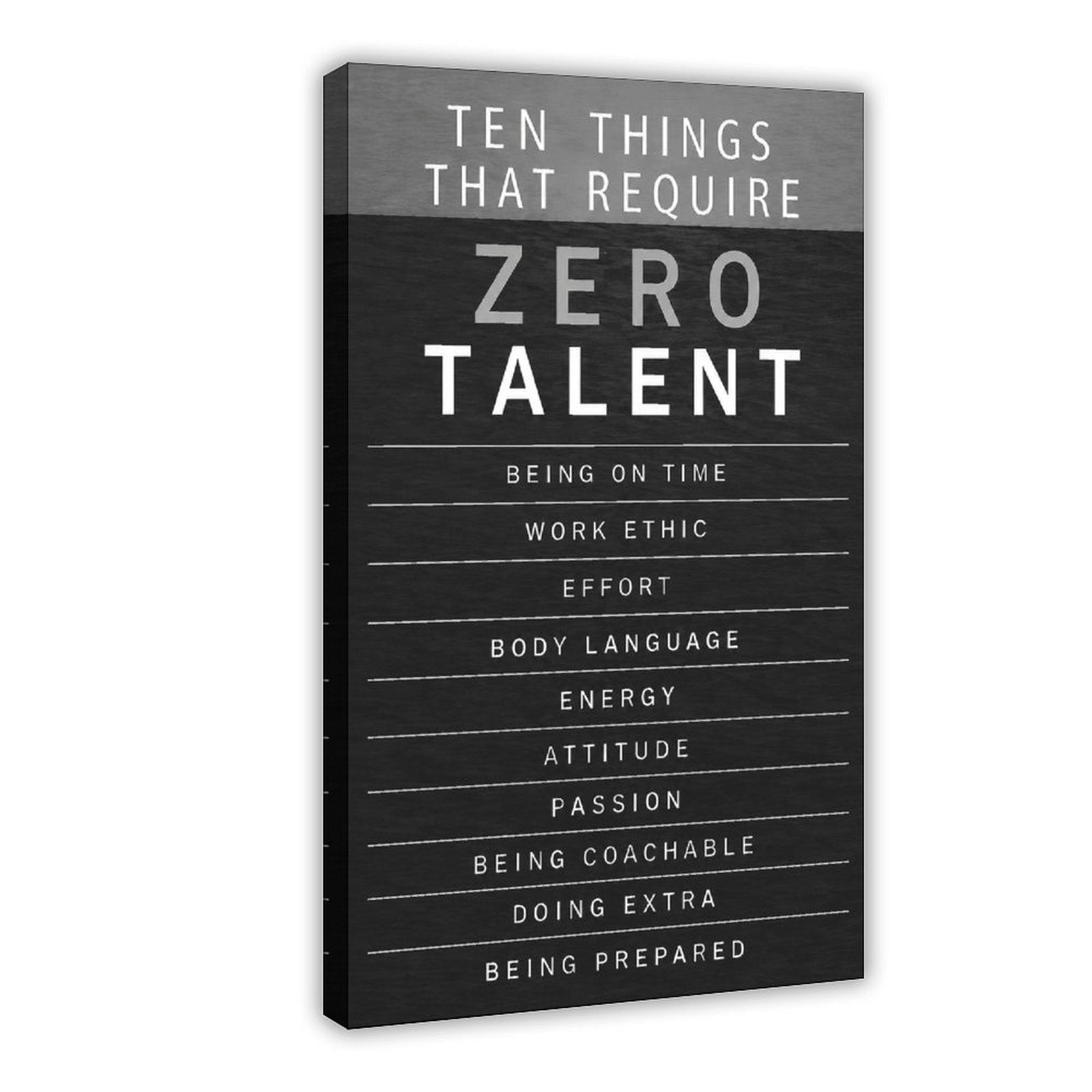 motivational list typography in charcoal, white, gray tones — Wrapped Canvas HERO