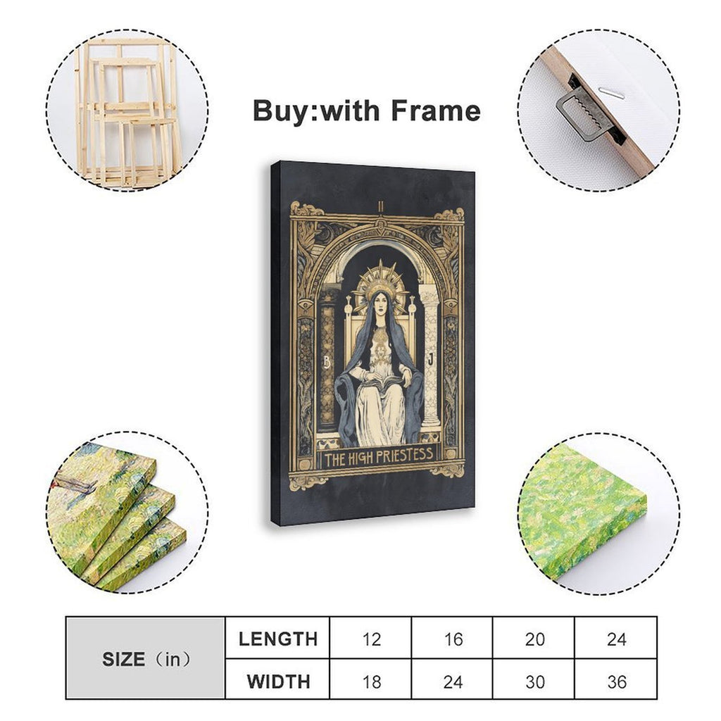prayer at sacred shrine christian — Wrapped Canvas SIZE_GUIDE