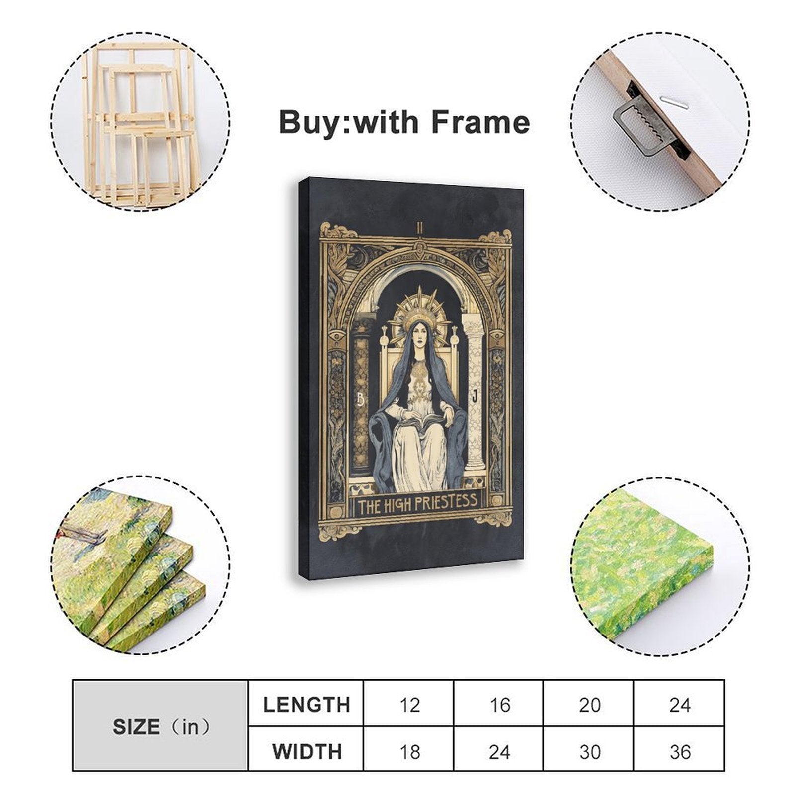 prayer at sacred shrine christian — Wrapped Canvas SIZE_GUIDE