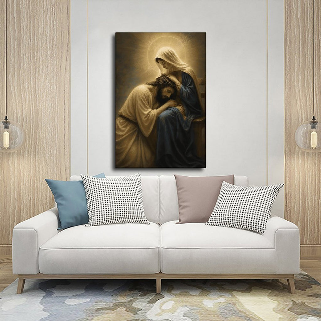 compassionate good shepherd christian — Wrapped Canvas SCENE_03