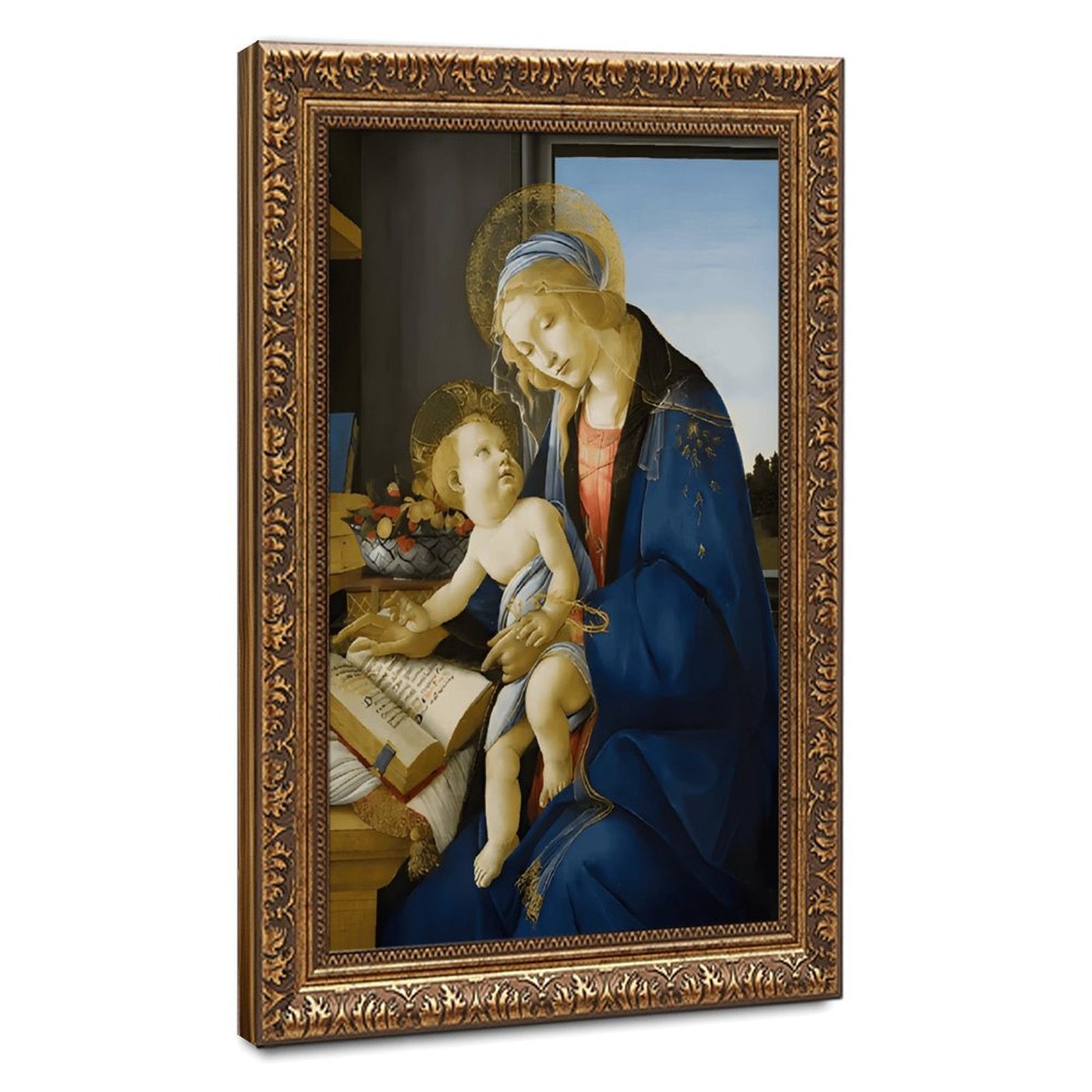 madonna holding child christian — Vintage Gold Frame HERO
