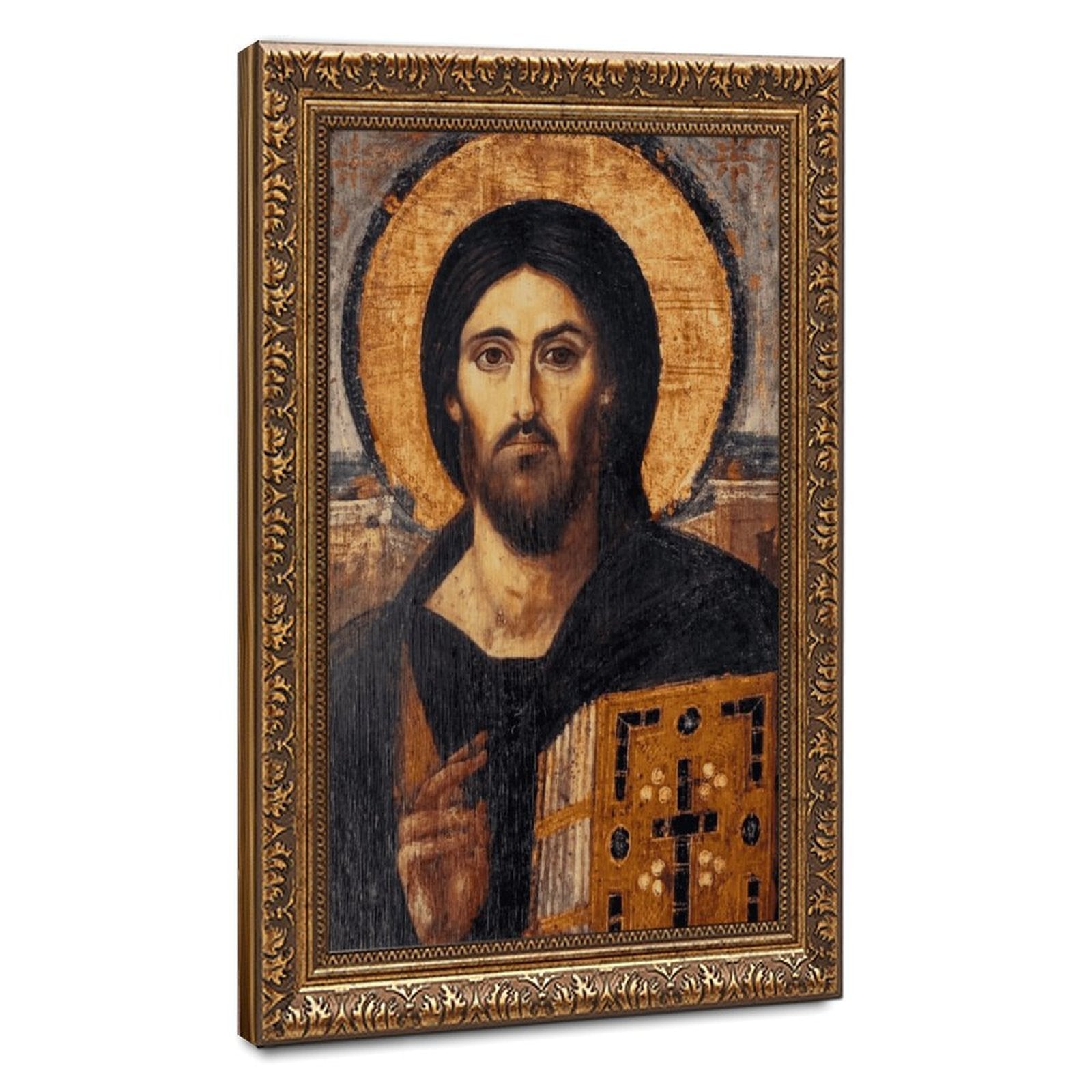 sacred christ icon christian — Vintage Gold Frame HERO