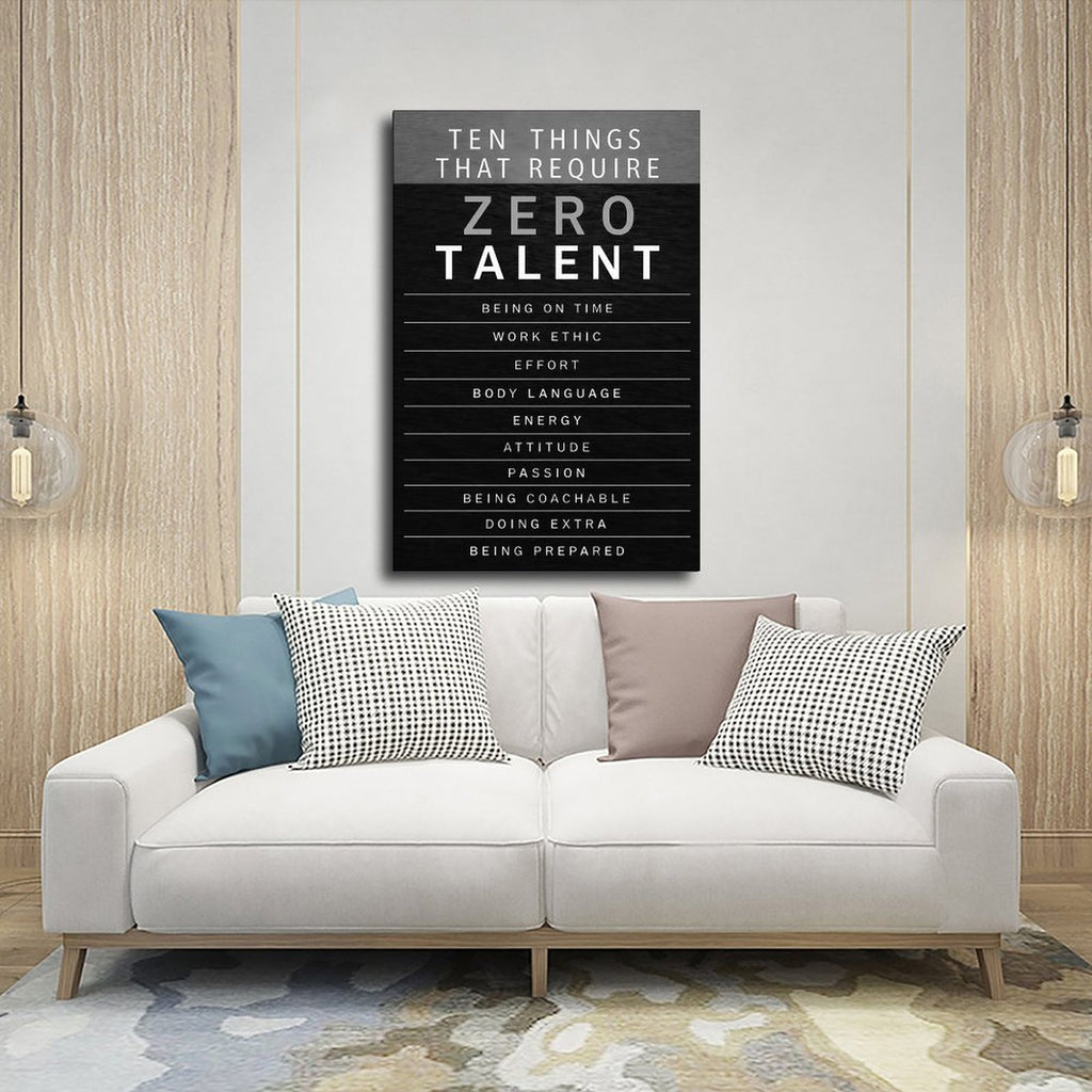 motivational list typography in charcoal, white, gray tones — Wrapped Canvas SCENE_03