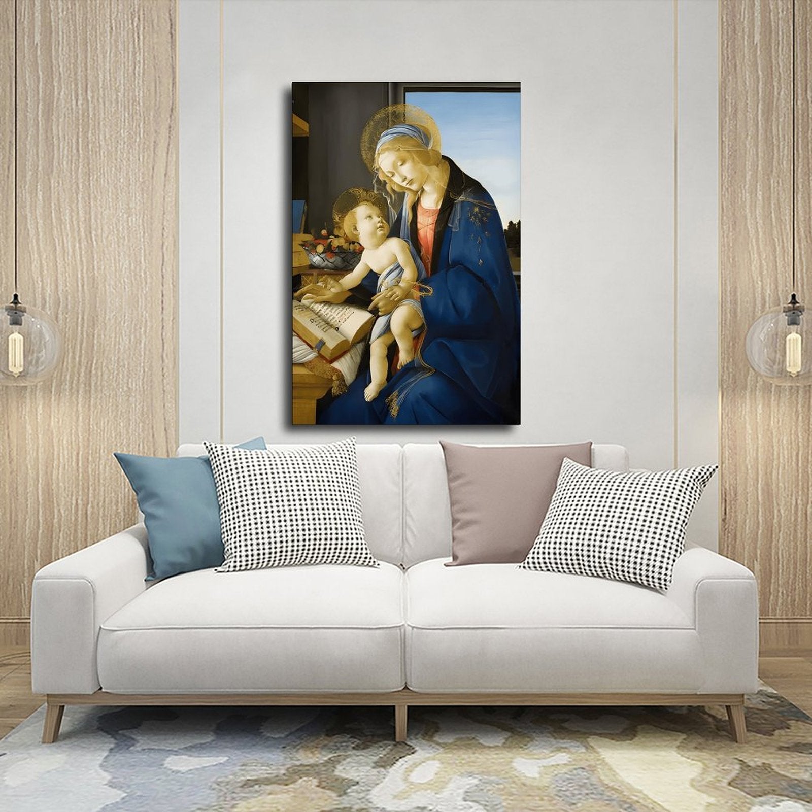 madonna holding child christian — Wrapped Canvas SCENE_03