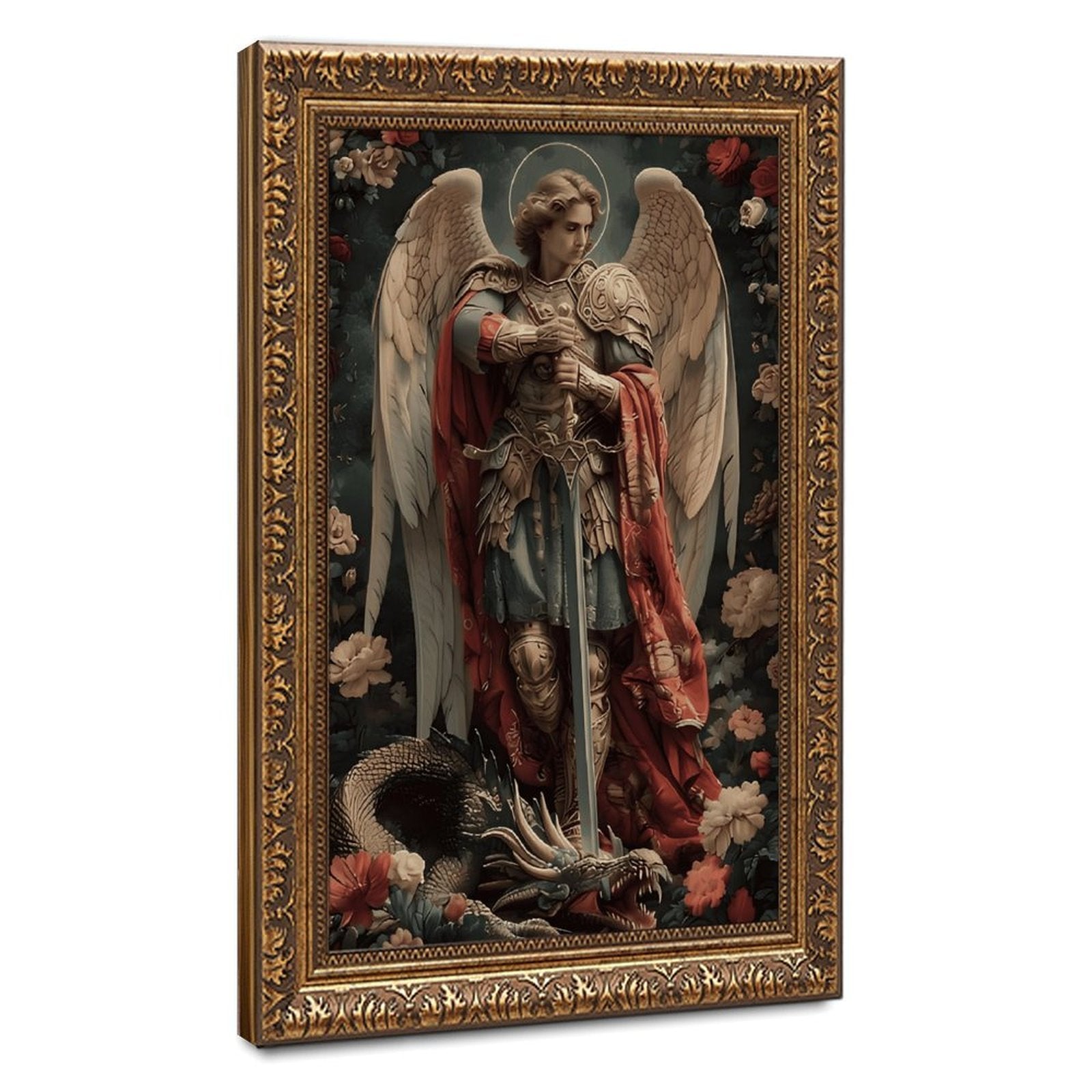 guardian angel devotional christian — Vintage Gold Frame HERO