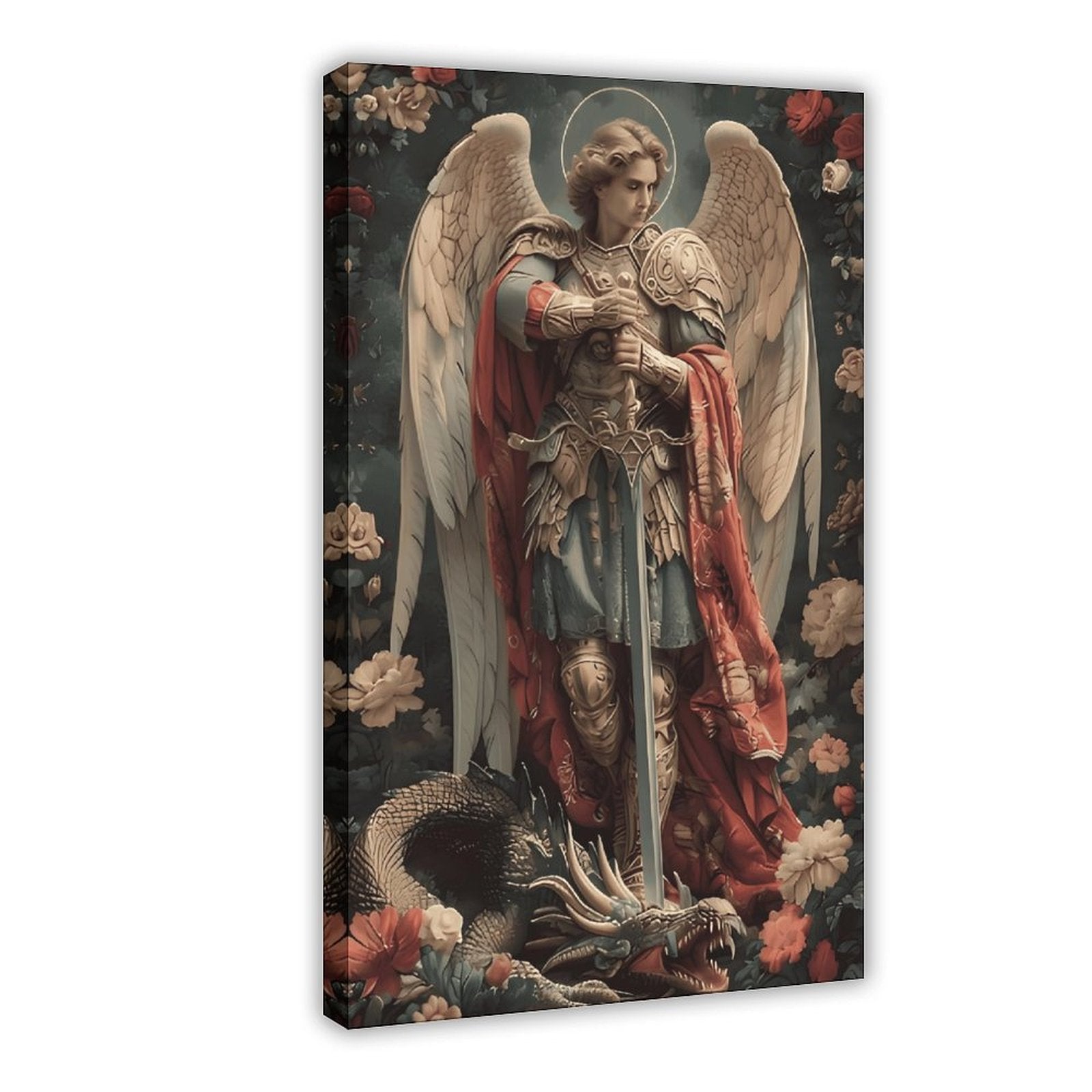 guardian angel devotional christian — Wrapped Canvas HERO