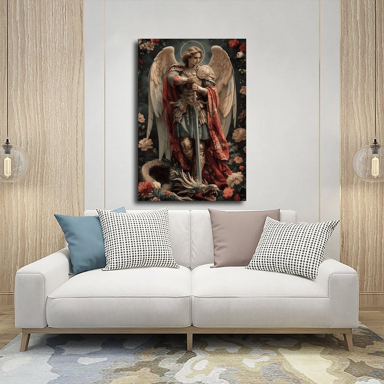 guardian angel devotional christian — Wrapped Canvas SCENE_03