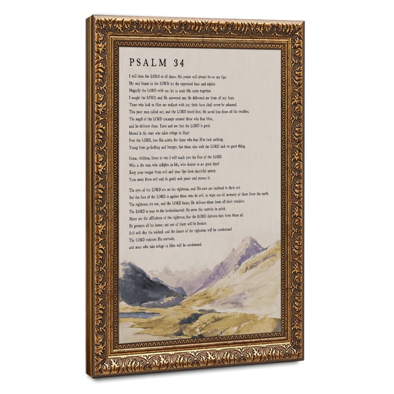 psalm 91 christian scripture — Vintage Gold Frame HERO