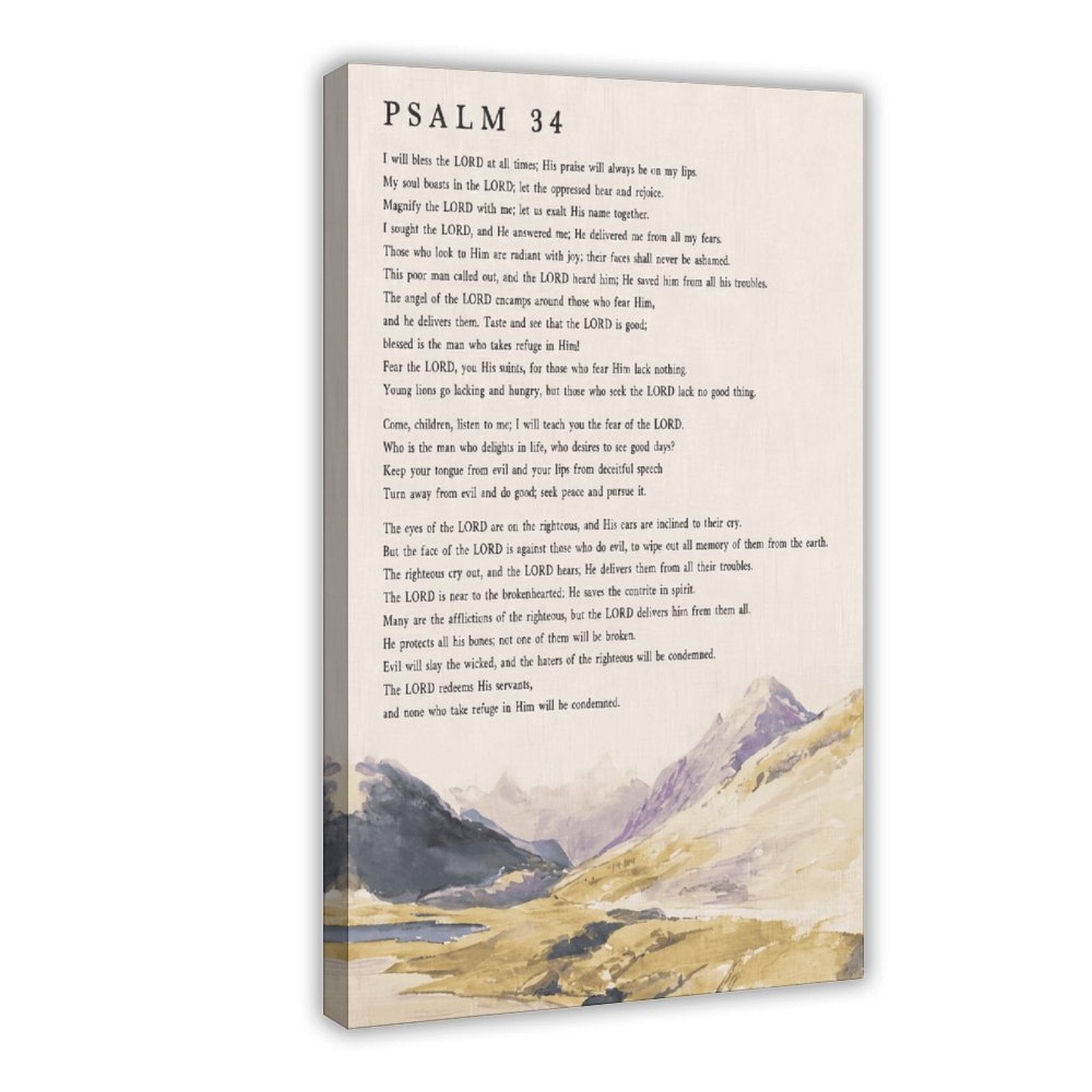 psalm 91 christian scripture — Wrapped Canvas HERO