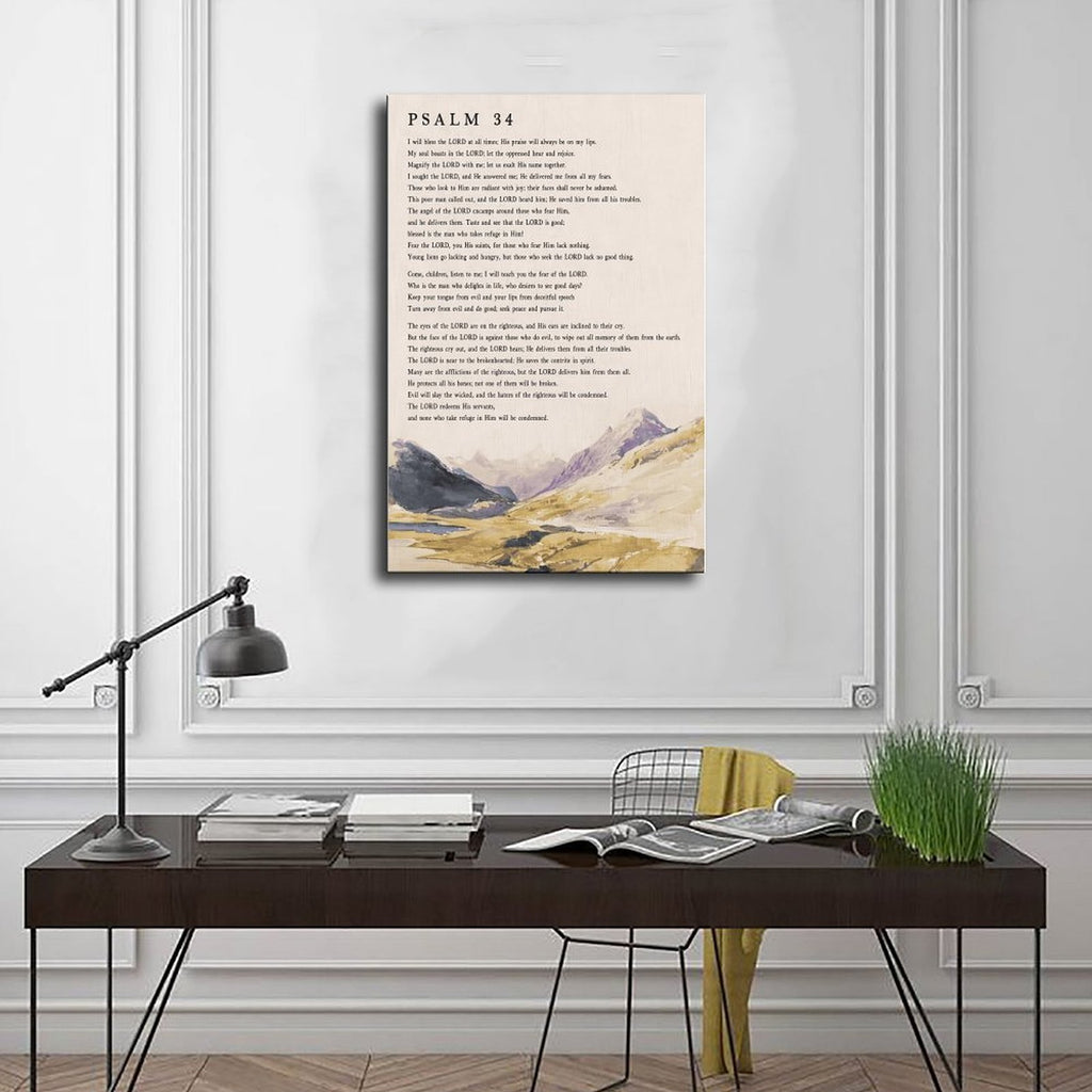 psalm 91 christian scripture — Wrapped Canvas SCENE_01