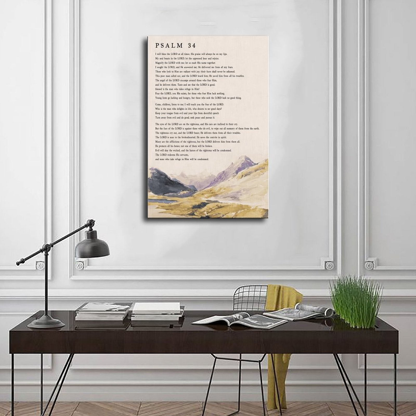 psalm 91 christian scripture — Wrapped Canvas SCENE_01
