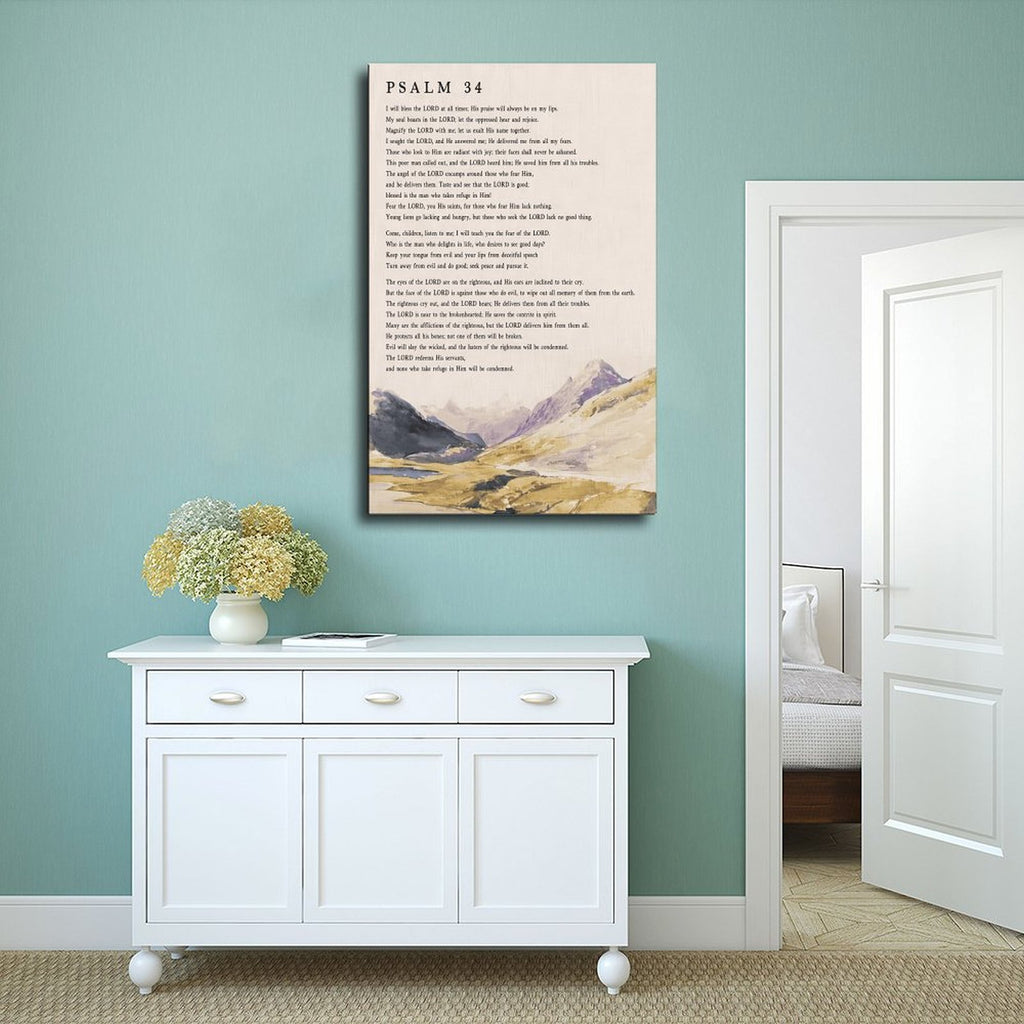 psalm 91 christian scripture — Wrapped Canvas SCENE_02