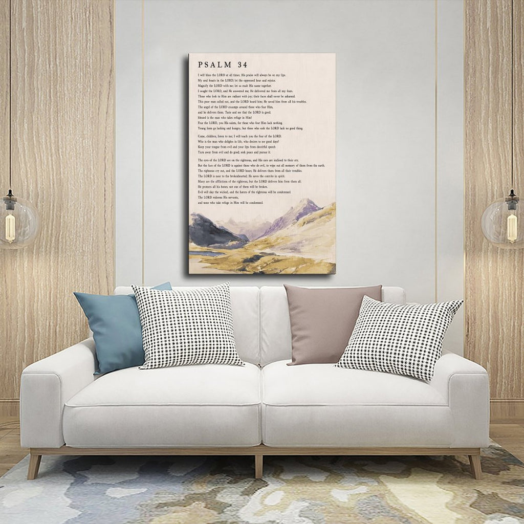 psalm 91 christian scripture — Wrapped Canvas SCENE_03
