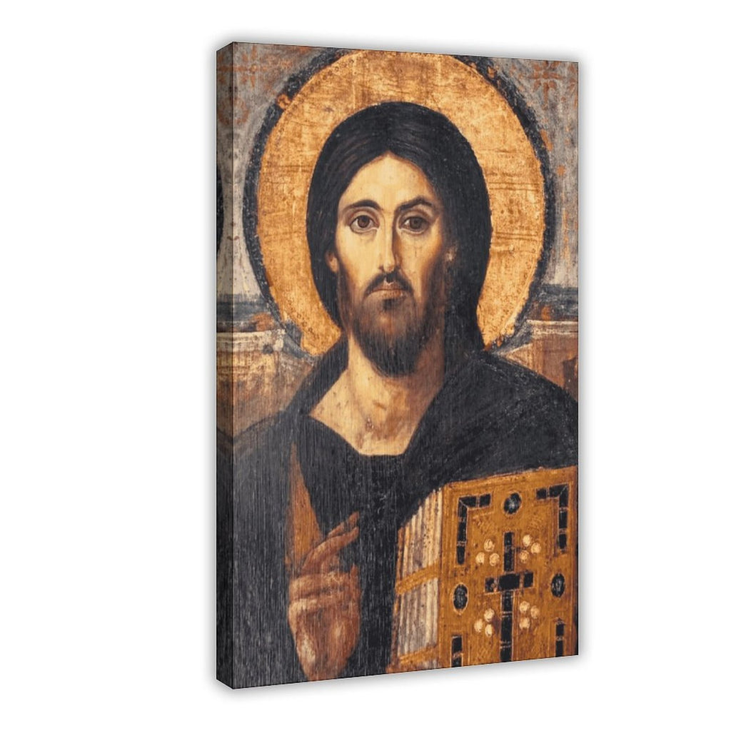 sacred christ icon christian — Wrapped Canvas HERO