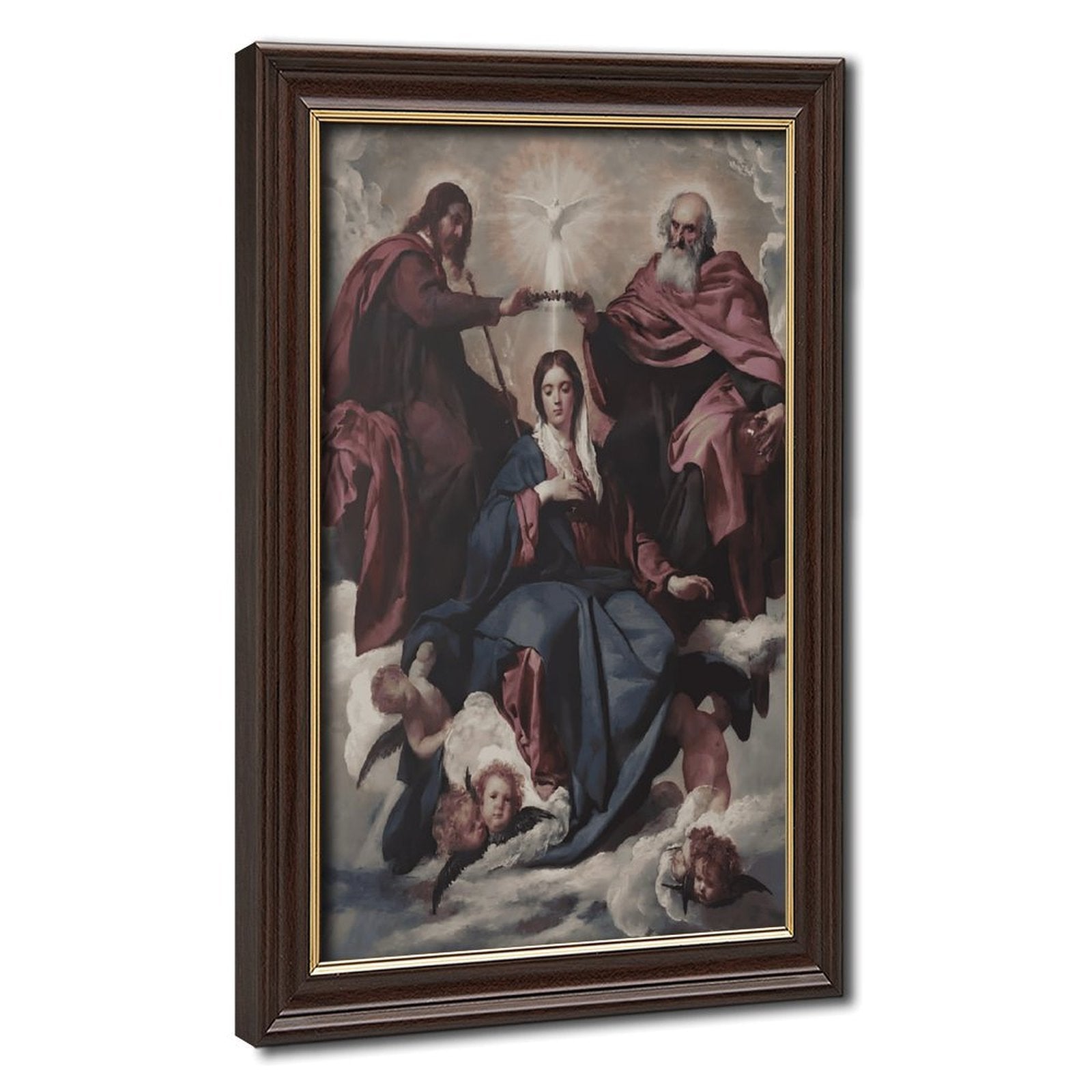classical saints group christian — Wood Grain Gold Frame HERO