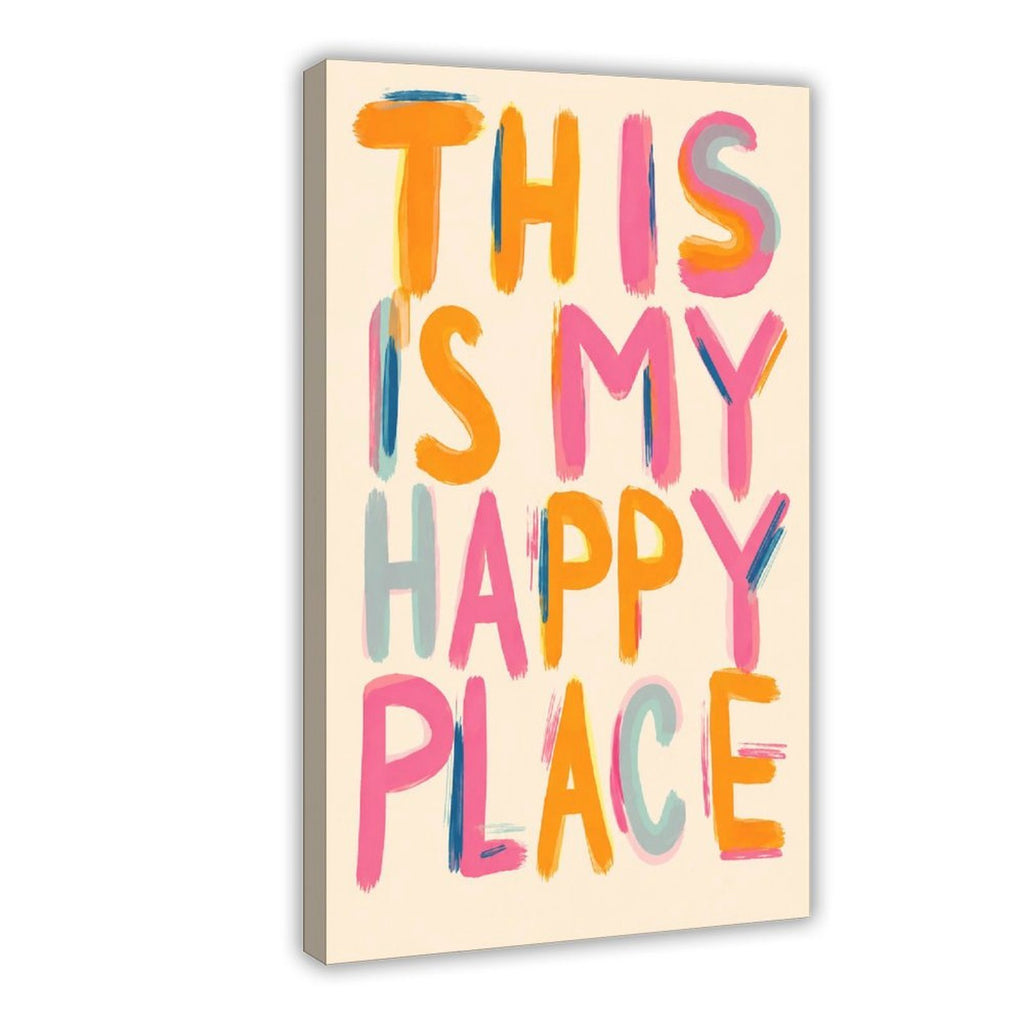 colorful hand-painted typography in orange, pink, aqua tones — Wrapped Canvas HERO