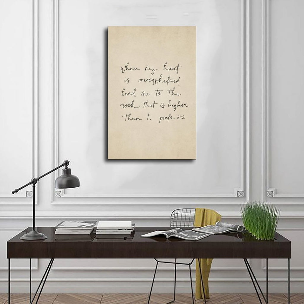 handwritten scripture verse typography in warm cream, soft gray tones — Wrapped Canvas SCENE_01