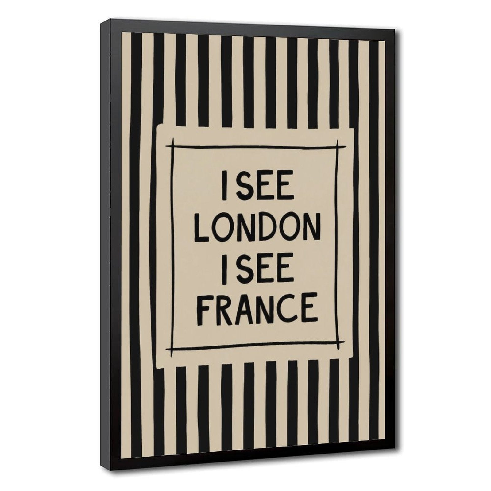 bold black-and-cream striped typography in black, cream tones — Black Frame HERO