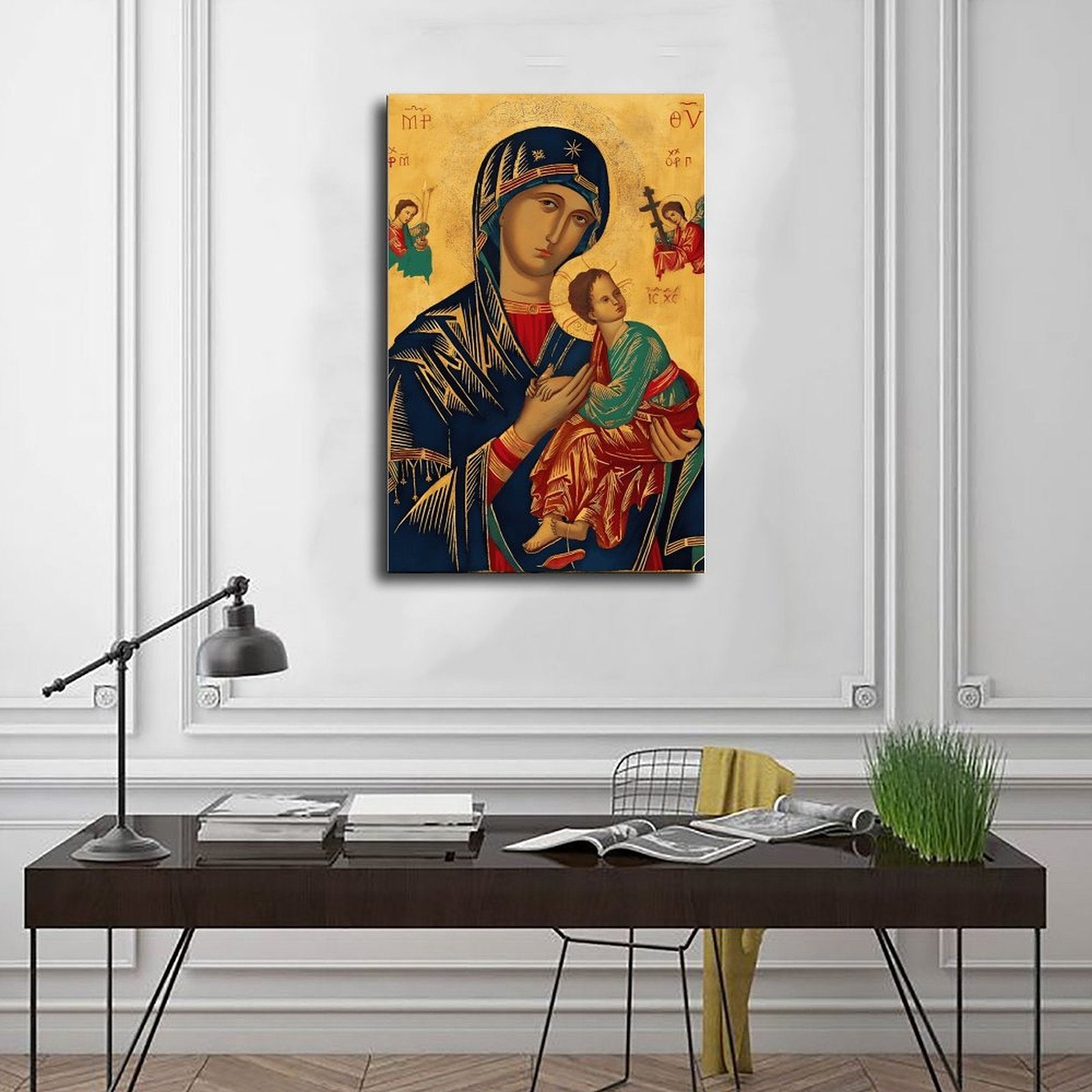 Madonna and Child icon in icon art style — Wrapped Canvas SCENE_01