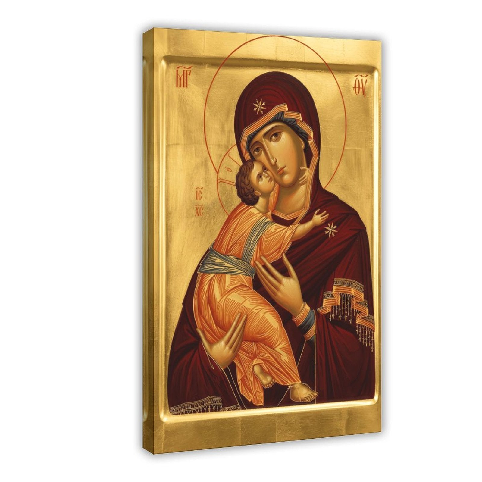madonna and child sacred icon christian — Wrapped Canvas HERO