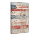 patchwork American flag in folk art style — Wrapped Canvas HERO