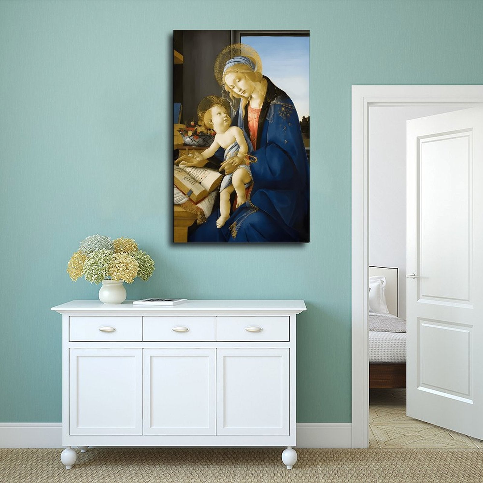 madonna holding child christian — Wrapped Canvas SCENE_02