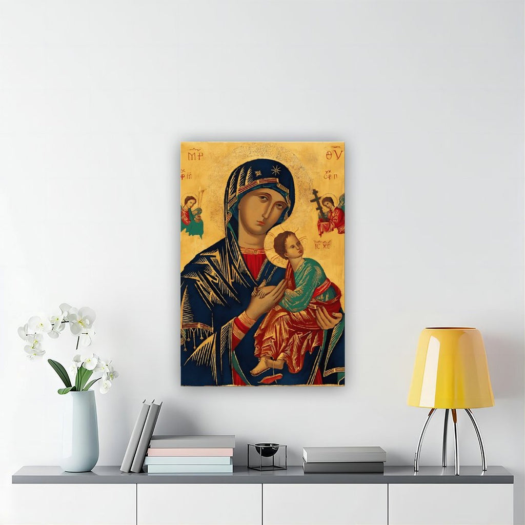 Madonna and Child icon in icon art style — Wrapped Canvas SCENE_04