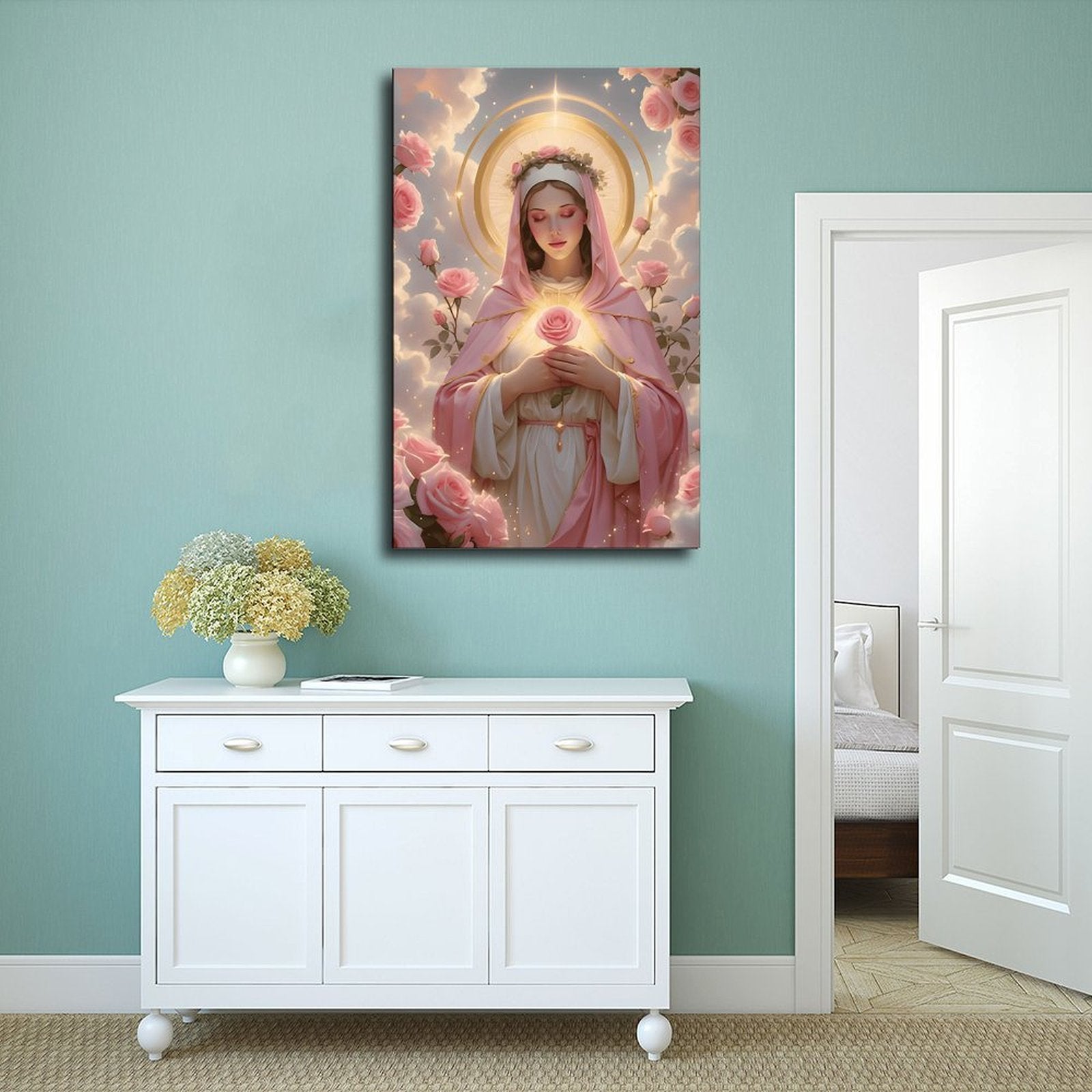 immaculate heart madonna christian — Wrapped Canvas SCENE_02